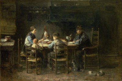 Peasant Family at the Table by Jozef Israëls